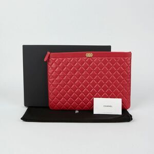 Lambskin Boy Large Clutch